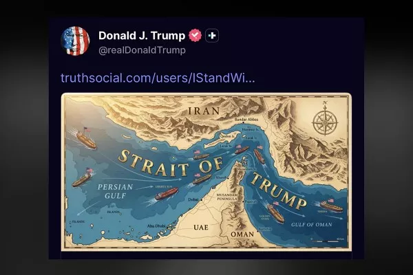 ترامپ نقشه «تنگه ترامپ» را منتشر کرد